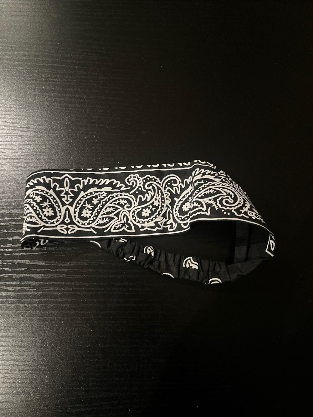 Black Paisley Elastic Headband - Women Accessories